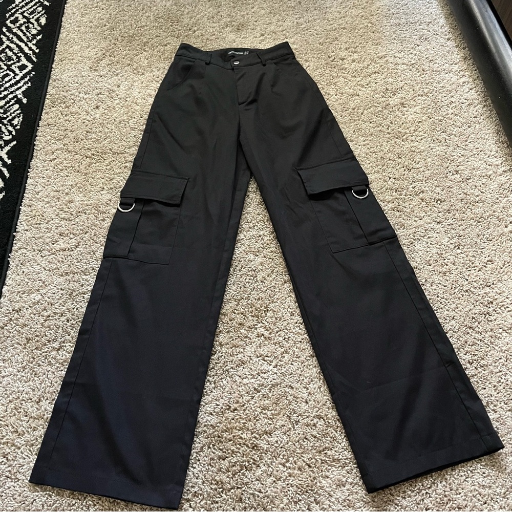 PRETTYLITTLETHING Black High Waisted Pantsuit